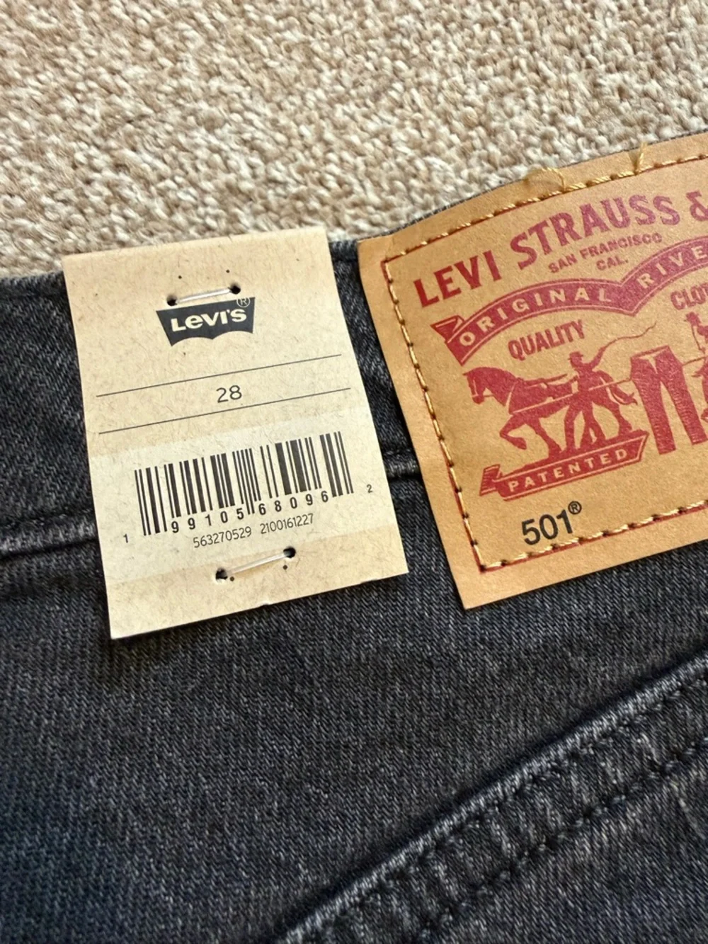 Levi's 501’s Women's Denim Cutoff Shorts Duo - Light Blue & Black - Picture 6 of 9